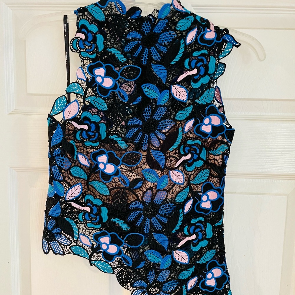 Self-Portrait lace top, UK4 / US0